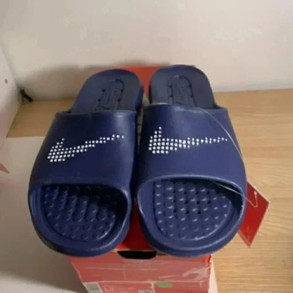 252. NEW Nike Victori One Slide- Navy/White- US 13 Men\'s